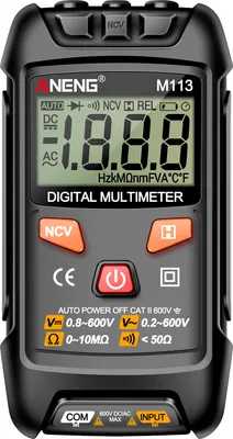 Obrázok produktu pre ANENG M113 Digitálny multimeter 1999 Meter, voltmeter pre AC/DC napätie, odpor, voltmeter s automatickým rozsahom merania NCV