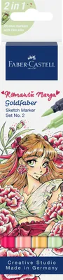 Produktbild von FABER-CASTELL Sketch Marker GOLDFABER Set Romantic Manga 2