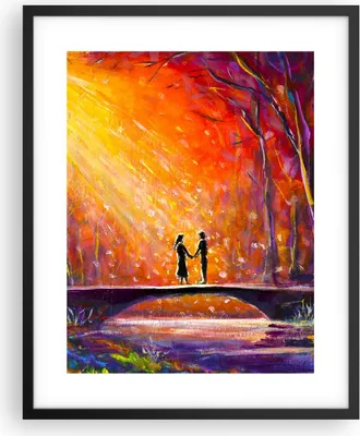 Produktbild von Gerahmtes Poster - Schwarzer Rahmen - Wald Baum Natur - 40x50 cm - Wand Bild - Wanddeko - Wandbilder - Kunstposter - Wandposter - Bilderrahmen - Bilder - Kunstdruck - Wandbild - P2BPA40x50-3965
