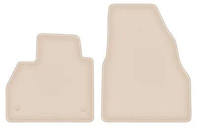 Produktbild von DURBAN Beige Velours-Fußmatten vorne für Renault Kangoo II Hochdachkombi (2007-)