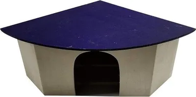 Productafbeelding van Famanu Houten huisje op wielen, ongeveer 52 x 37 x 18 cm - Hout, naturel