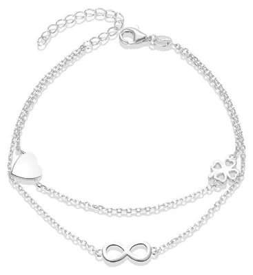 Image de Double bracelet élégant en argent AGB636 / 21