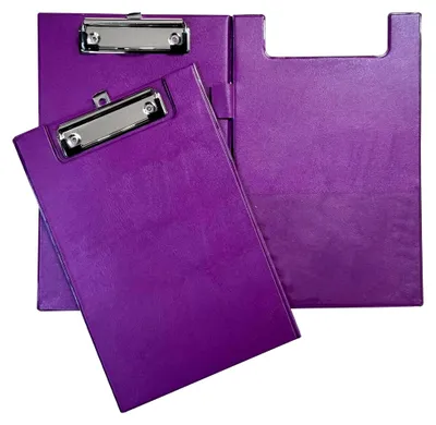 Produktbild von A5 Klemmbrett in Violett mit Stiftehalter