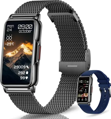 Produktbild von Fur Herren Damen  mit 126+ Sportmodi Fitness Bluetooth-Benachrichtigungen, Schrittzähler, Schlafmonitor, Herzfrequenzmesser, SpO2, IP68