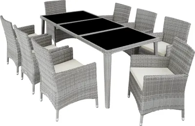 Produktbild von tectake® Aluminium Rattan Sitzgruppe Menorca wetterfest und UV-beständig