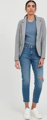 Produktbild von ICHI IHKATE Damen Blazer Jackenblazer Anzugsjacke mit 1-Knopf-Form Stretch Reverskragen Paspeltaschen Slim fit