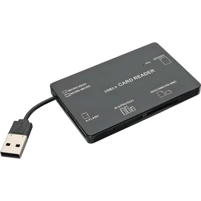 Image de InLine® 76636A Lecteur de cartes, USB 2.0, tout en 1, version de poche, noir