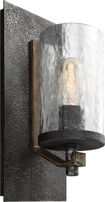 Image de Applique industrielle avec abat-jour cylindrique en verre Angelo 1xE27 60W Quintiesse