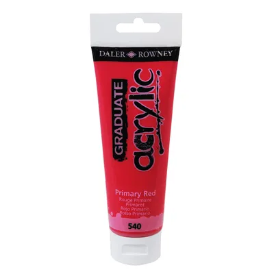 Produktbild von Daler Rowney Graduate Acrylfarbe, 120 ml, Primärrot