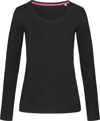 Produktbild von Stedman ST9720 | Women Long Sleeve Damen T-Shirt Claire - Farbe: Black Opal - Größe: XL