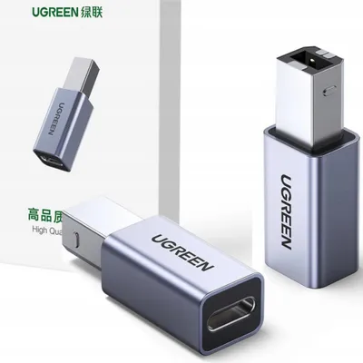 Image de Adaptateur d'imprimante Usb-C vers Usb-B Ugreen Us382 (Gris)