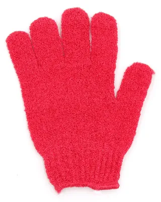 Produktbild von Peeling-Handschuh aus Polyester im 5-Finger-Design, Körperpeeling-Waschhandschuh für eine gründliche Reinigung