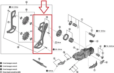 Image de Guidecatène SHIMANO extérieur pour RD-M9250 SGS - 9250,