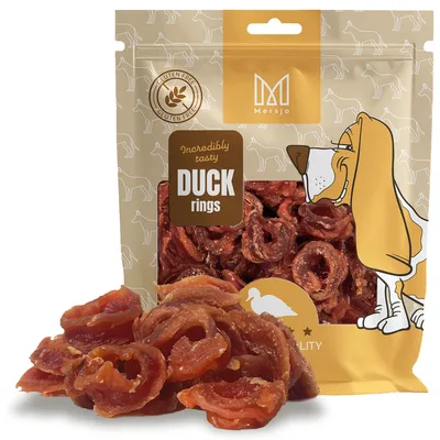 Produktbild von Hundeleckerli - Mersjo weiche getrocknete Entenringe 500g
