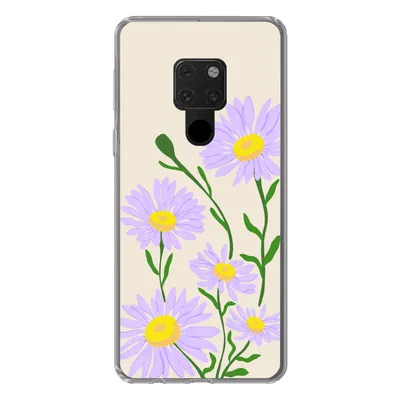 Produktbild von MuchoWow® Handyhülle Schutzhülle Hülle für Huawei P40 Lite Blume - Lila - Minimalismus Silikon Softcase Handy Hülle - Handy - Geburtstag Teenager