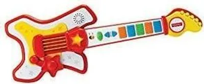 Produktbild von Fisher Price Rockstar Gitarre mit 10 Melodien, spielt Gitarrensounds - ab 2 Jahren - Nr.: KFP2183