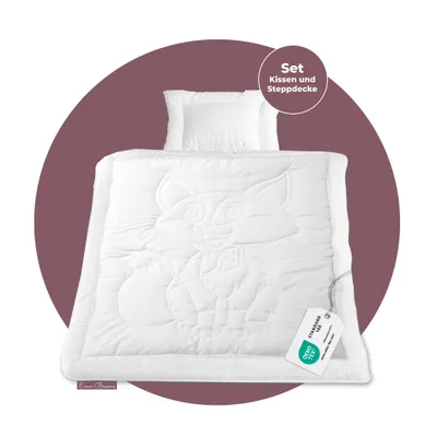 Immagine prodotto di EVAN BROWNS® Set di piumini per bambini - cuscino per bambini 40x60 cm e lenzuola per bambini 100 x 135 - set completo per la cameretta dei bambini - piumino per bambini con cuscino