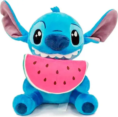 Produktbild von Stitch Wassermelonen-Plüschtier, 25 cm, weiches Stofftier