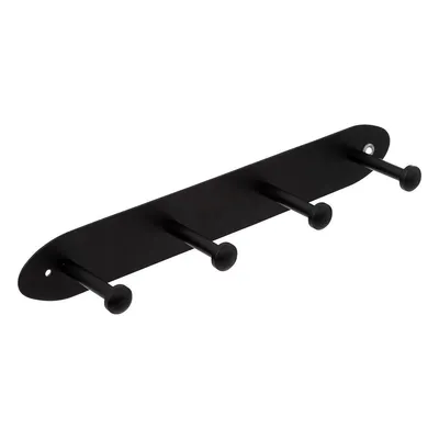 Produktbild von 5Five Wandgarderobe - schwarz - 4 Haken - Metall - 35x5cm