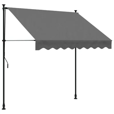 Produktbild von vidaXL Markise Einziehbar Anthrazit 200x150 cm Stoff und Stahl
