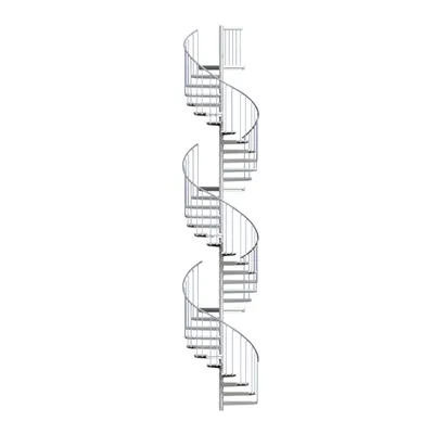 Produktbild von Spindeltreppe Ø 160 cm | Höhen: 684-874 cm | Ausstattung Premium | Stahlstufe