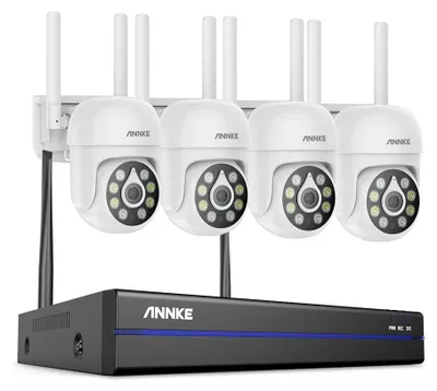 Image de Kit de caméras de surveillance sans fil - 10 canaux - 4 caméras PTZ - 500 Go de stockage