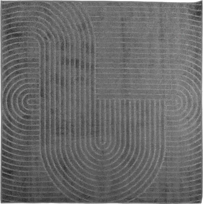 Produktbild von vidaXL Innen- und Außenteppich PALMERAS Anthrazit 240 x 240 cm