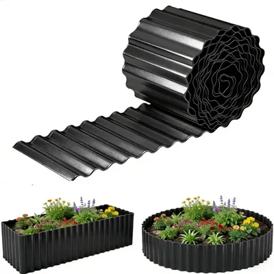 Obrázek produktu pro Flexibilní ohraničení trávníku, délka 12 metrů, výška 15 cm, pro ohraničení zahrady