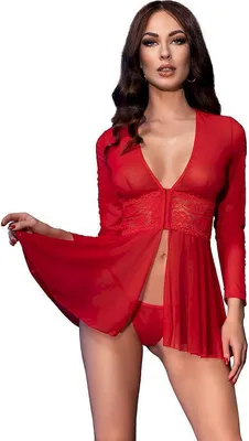Produktbild von Chilirose - Negligee CR4469 rot Größe: S