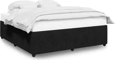 Produktbild von vidaXL Bettgestell ohne Matratze Schwarz 180x200 cm Samt