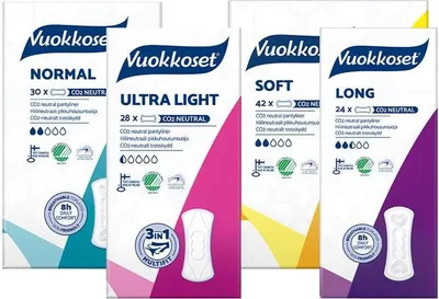 Obrázek produktu pro VUOKKOSET Slipové vložky Long (24 ks)