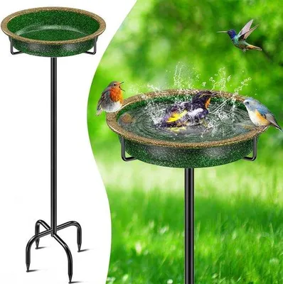 Produktbild von Famanu Vogelbad für den Außenbereich - Großes, frostbeständiges Vogelbad