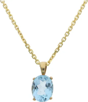 Produktbild von JuwelmaLux Anhänger 333/000 (8 Karat) Gold mit Blautopas JL30-02-2214