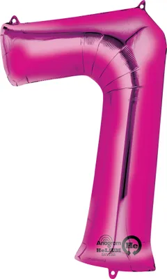 Produktbild von amscan® 2829301 Folienballon XXL Zahl 7 - rosa