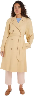 Produktbild von Tommy Hilfiger Damen Mantel Trenchcoat, Beige (Harvest Wheat), 46