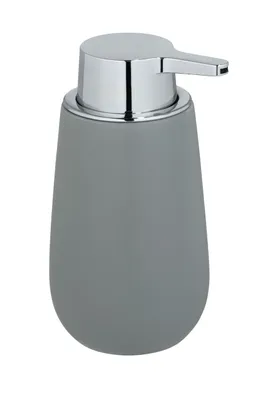 Produktbild von WENKO Seifen Spender Badi grau 320 ml Keramik Pump Dosierer Flüssigskeiten WC
