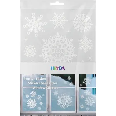 Image de Heyda 203584468 Autocollants de fenêtre "Cristaux" A4 blanc
