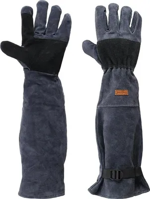 Produktbild von INF Verdickte Leder Anti-Biss Handschuhe für Tierhandhabung & Reptilienschutz