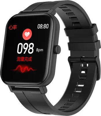 Immagine prodotto di Smart Watch Batteria integrata Temperatura Frequenza cardiaca Pressione sanguigna Ossigeno Monitoraggio del sonno Controllo musicale Bracciale nero
