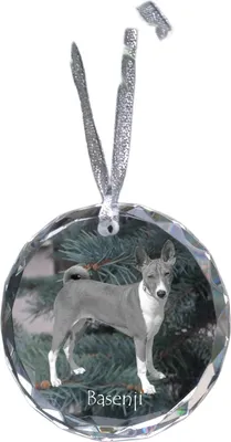 Obrázek produktu pro Basenji - křišťálová ozdoba s fotografií, fotografie psa v křišťálu, personalizovaná vánoční ozdoba značky Art-Dog