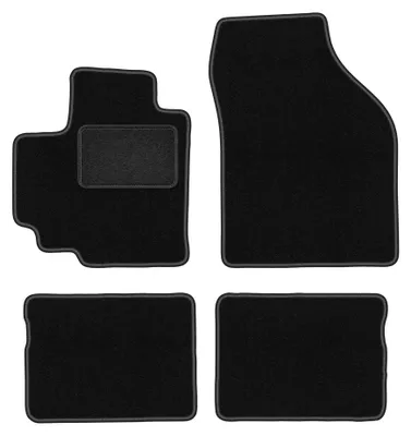 Image de Tapis de sol en moquette pour Suzuki Celerio 2014- (à hayon) – jeu 4 pièces, noirs, sur mesure – Wielganizator LUX