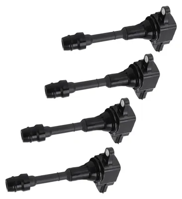 Image de 4 bobines d'allumage de remplacement, compatibles avec les modèles Nissan Altima L4 2.5L de 2002 à 2006 (référence : 22448?8H315)
