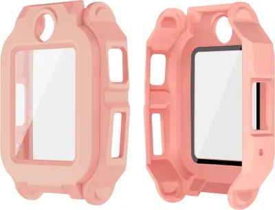 Produktbild von Für Imoo Watch Phone Z6 / Z6A / Z6 Pro Kunststoff Schutz Hülle + 9H Glas Pink