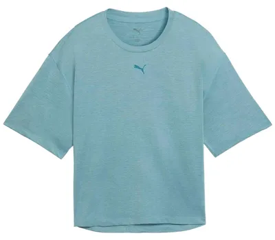 Produktbild von Puma W CLOUDSPUN RELAXED TEE - Baltic Sea Blue Heather, Größe:M