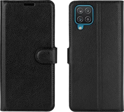 Produktbild von Mobigear Classic  Samsung Galaxy A12 Hülle Klapphülle Geldbörse - Schwarz