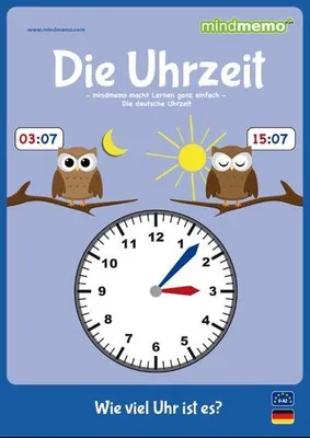 Produktbild von mindmemo Lernfolder - Die Uhrzeit - Grundschule - Zusammenfassung
