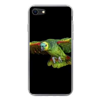 Produktbild von MuchoWow® Handyhülle Schutzhülle Hülle für iPhone 7 Papagei - Vogel - Federn Silikon Softcase Handy Hülle - Kartenhalter