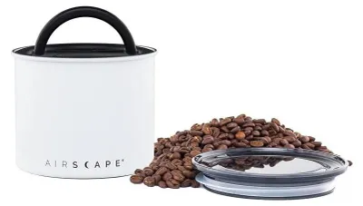 Obrázok produktu pre Airscape nerezová nádoba na príchuť malá, plechovka na kávu, plechovka na uskladnenie, nerezová oceľ, biela matná, AS2004