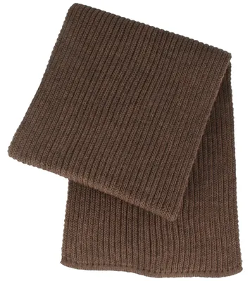 Einfarbiger Strickschal aus reiner Merinowolle von Hut-Breiter in beige
