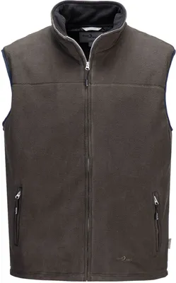 Produktbild von Blue Wave Herren Fleeceweste Lutz windfestem Tafetta Innenfutter - Weste Fleece mit Stehkragen in Oliv Größe S